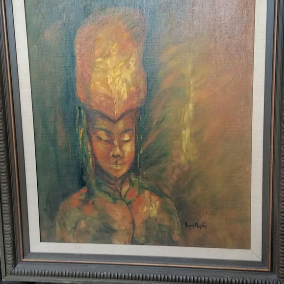 Africana Original Art Painted in 1983 - Picture 2 of 5